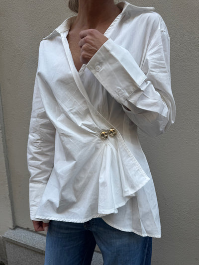 Gold Bottom Shirt White
