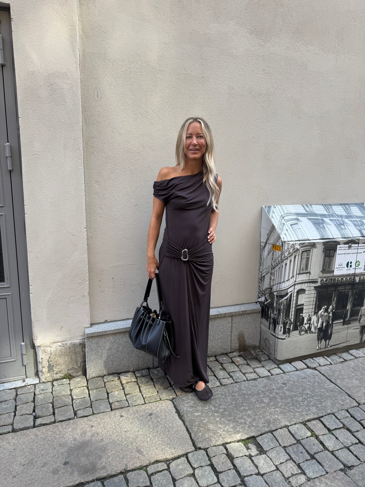 Minja Drapy Dress Brown