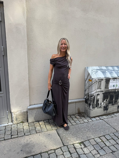 Minja Drapy Dress Brown