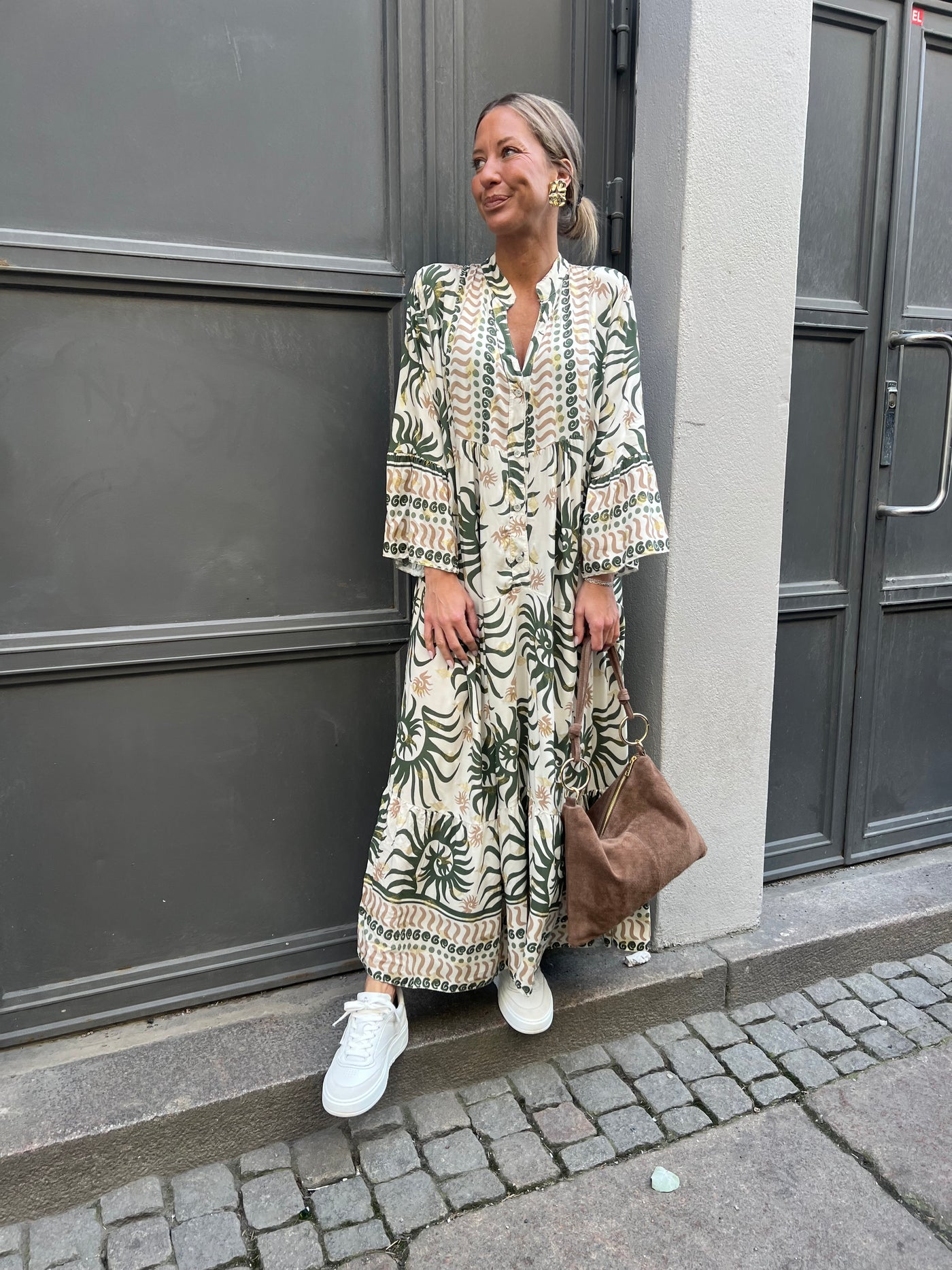 Fanny green med guldglitter