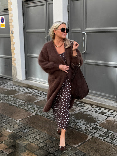 Dott dress brown