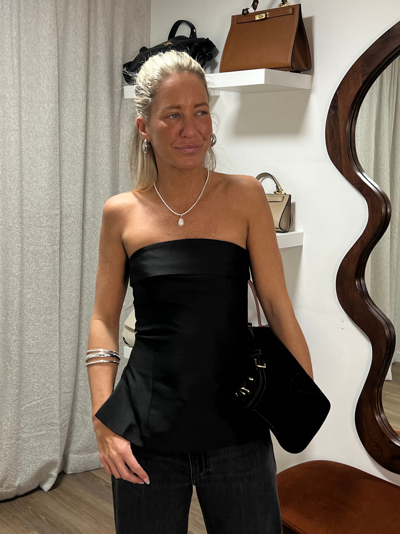 TALEEN DULL SATEEN TOP