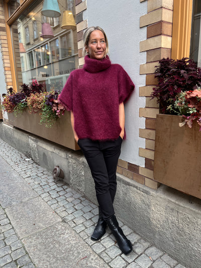 Roro Mohair wine polo - 22131