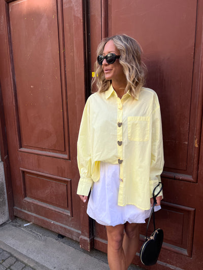 Gold heart yellow blouse