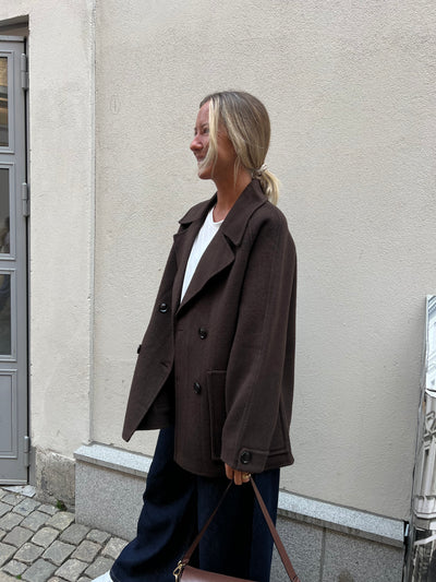 Maje Short Woll Jacket brown lev 7 dagar