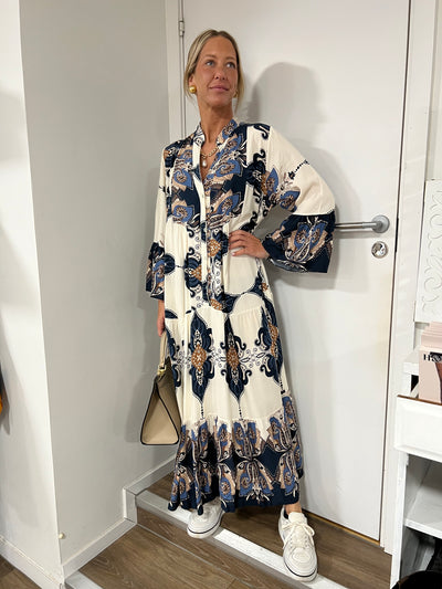 Paisley dress blue