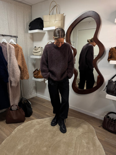 Roro Mohair NEW Brown Rundhals - 22348