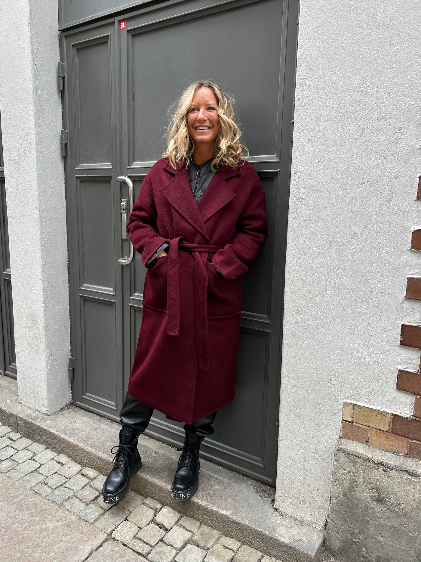 Ellie Long  Woll Jacket Bordeaux