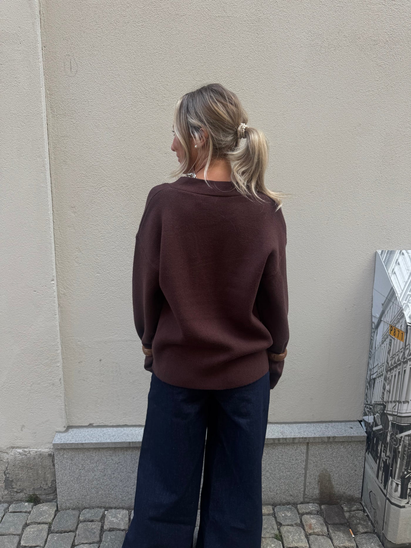 Moo Cardigan pocket Brown H884