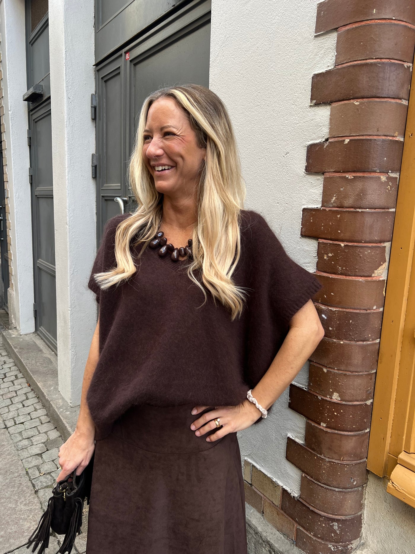 ANGORA BROWN VÄST 6885