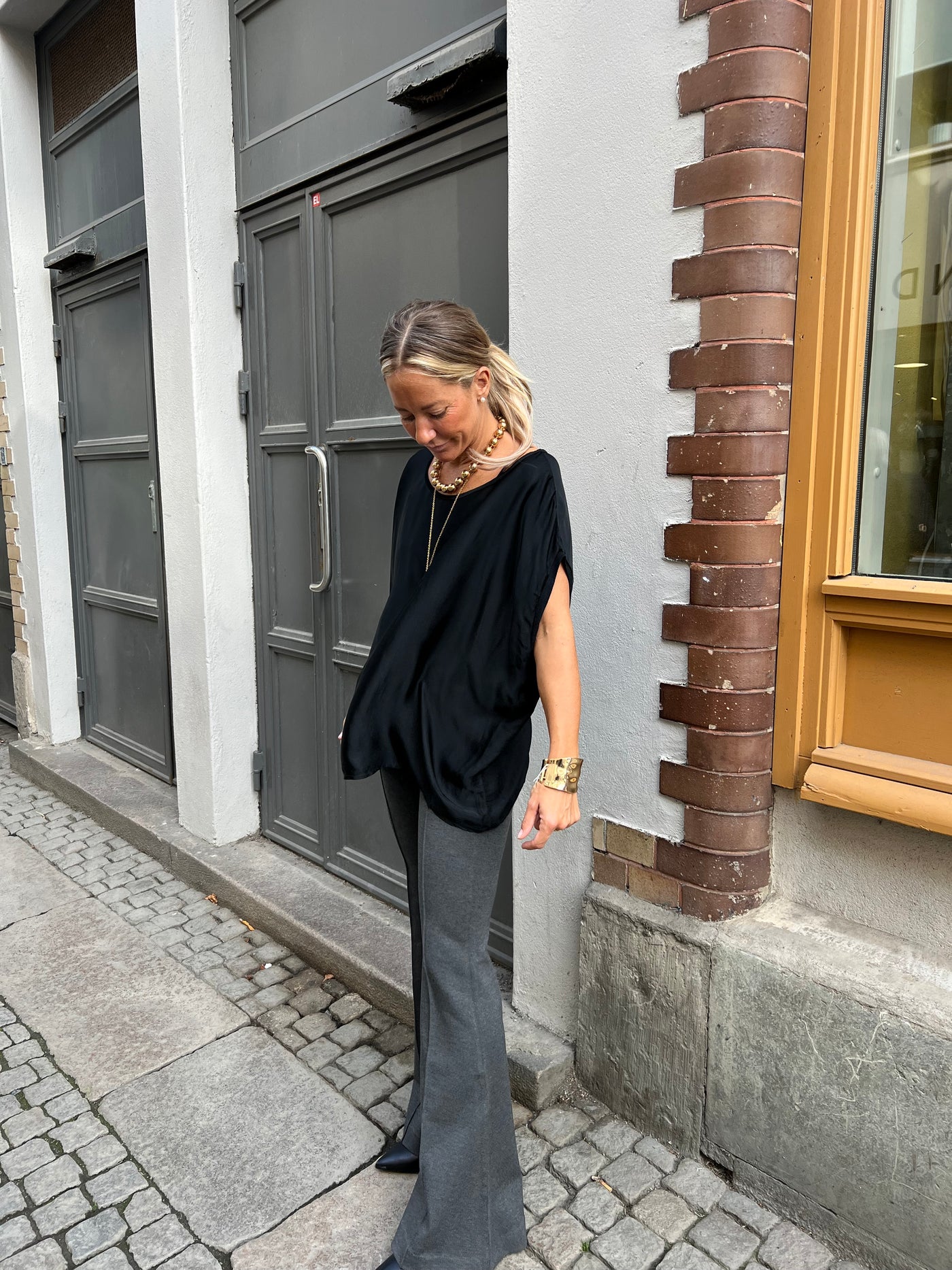 ANDY SILK BLOUSE black