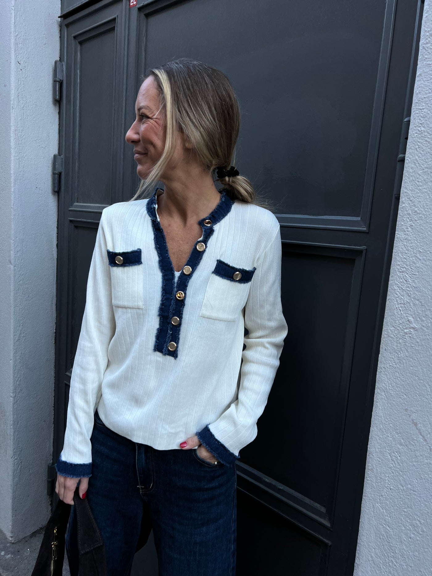 Latitia offwhite  top