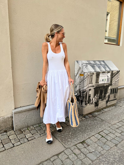 CMSIV-DRESS LONG DRESS -BRIGHT WHITE