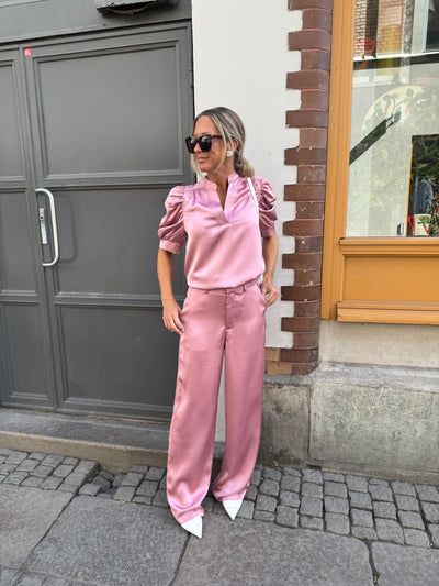 EMMETT HEAVY SATEEN PANTS DUSTY ROSE
