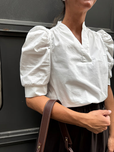 Roella poplin blouse Vit