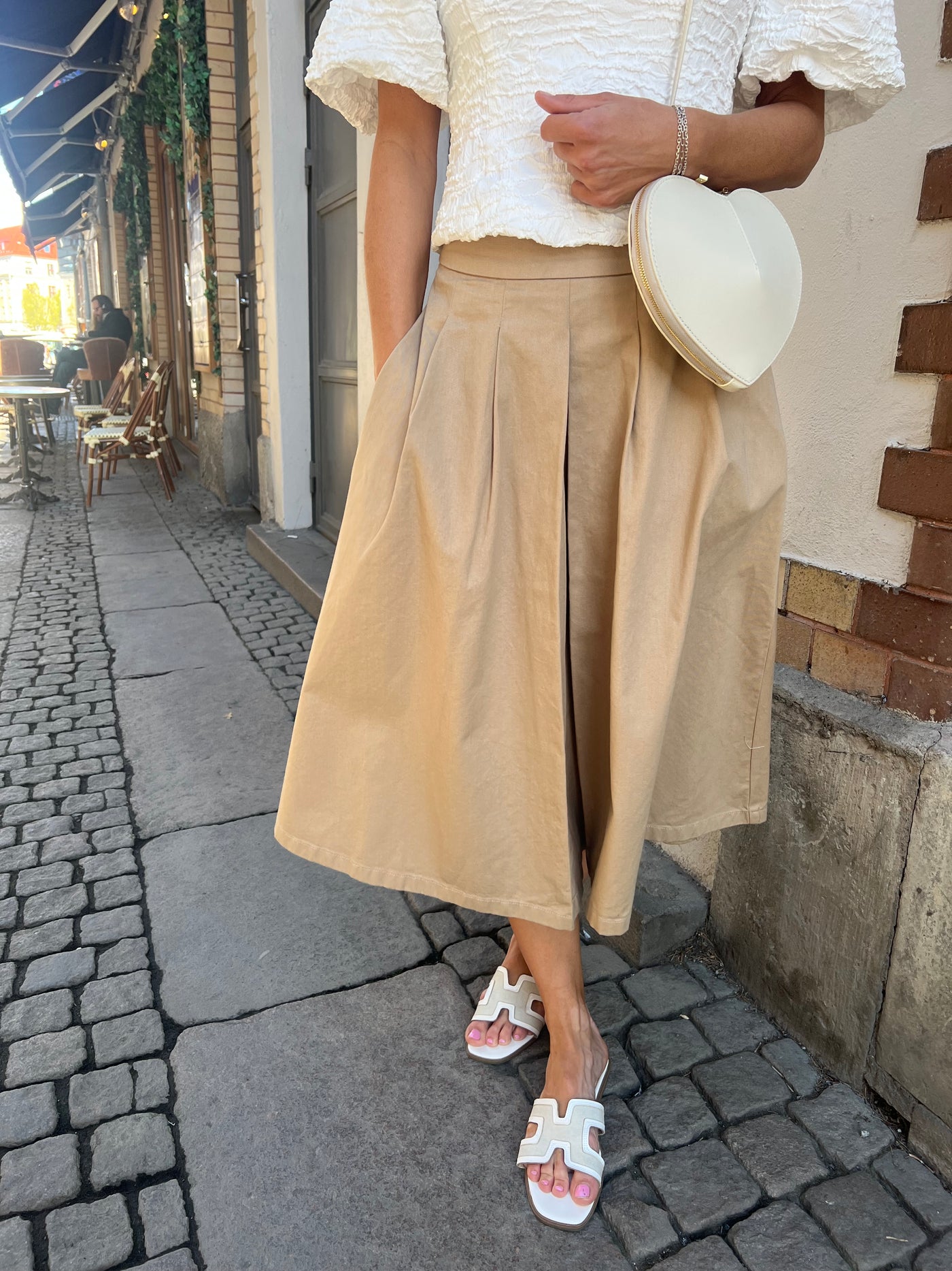 MORISETTE SOLAR SKIRT IN beige
