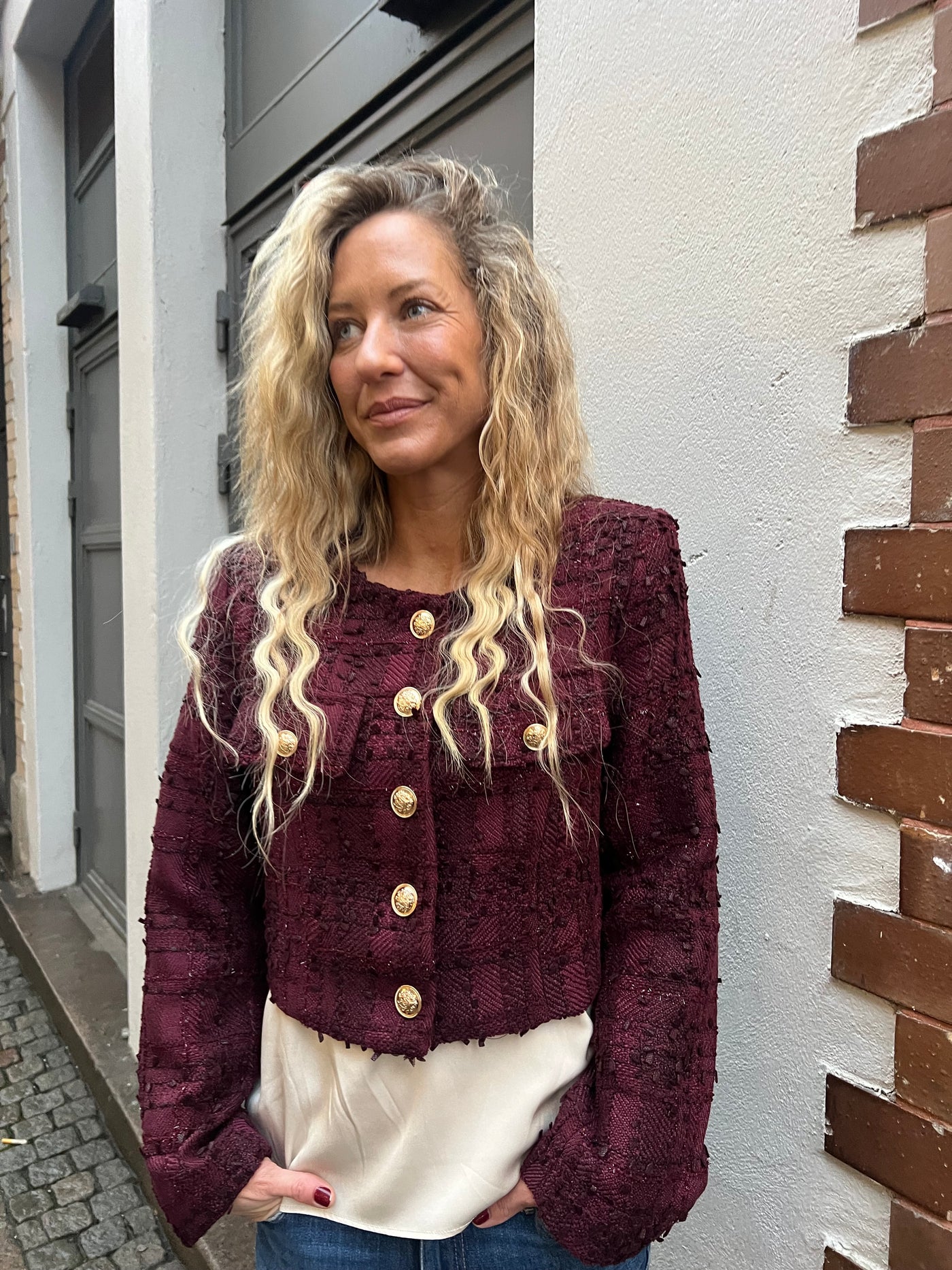 Sarah jacket vinröd