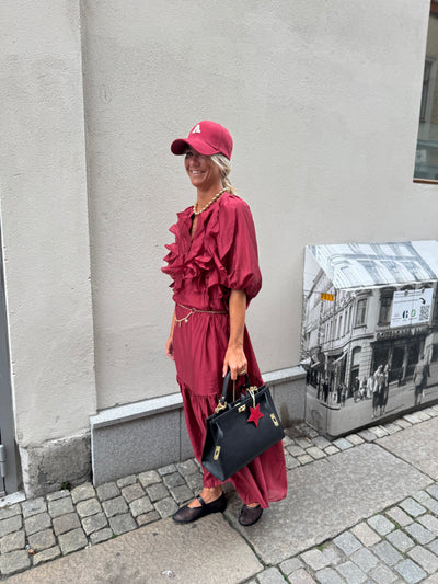 Birdie Dress Vinröd 19020