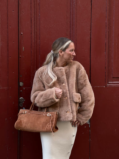 Suede bag Camel