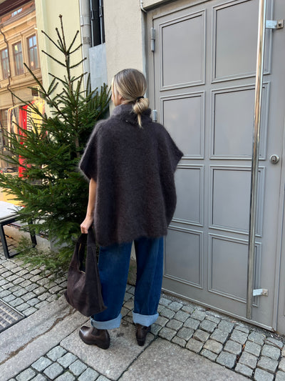 Roro Mohair dark brown Polo - 22131