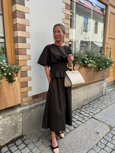 Yara poplin skirt chocolate