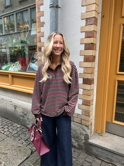 Stripe  pike brown/ bourdeaux