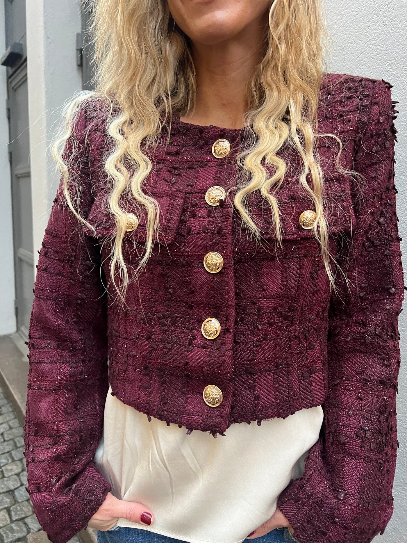 Sarah jacket vinröd