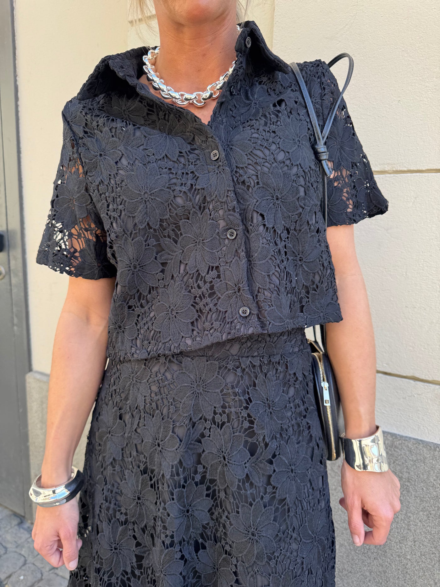 Lace Blouse Mimmi Svart