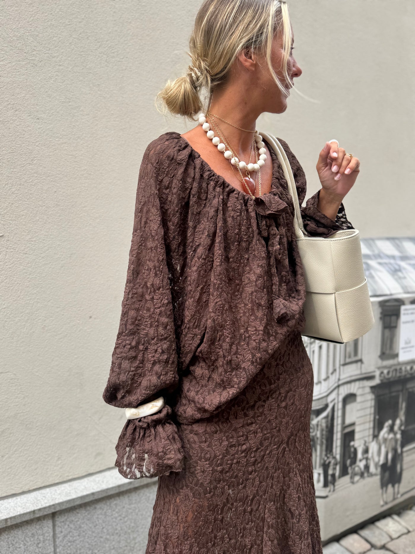 Romaric lace Blouse Brown