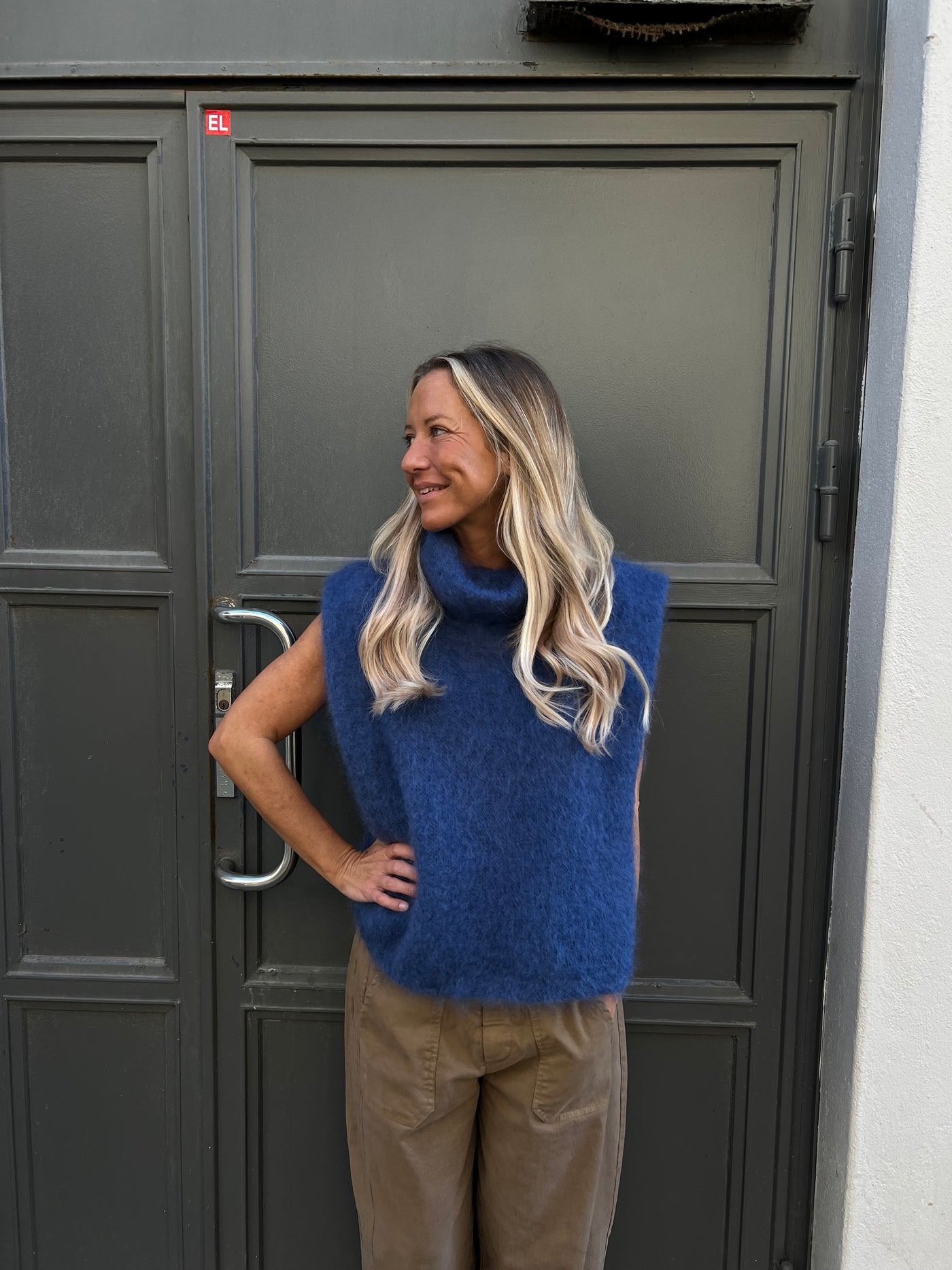 Roro Mohair duvblå  Polo - 22131