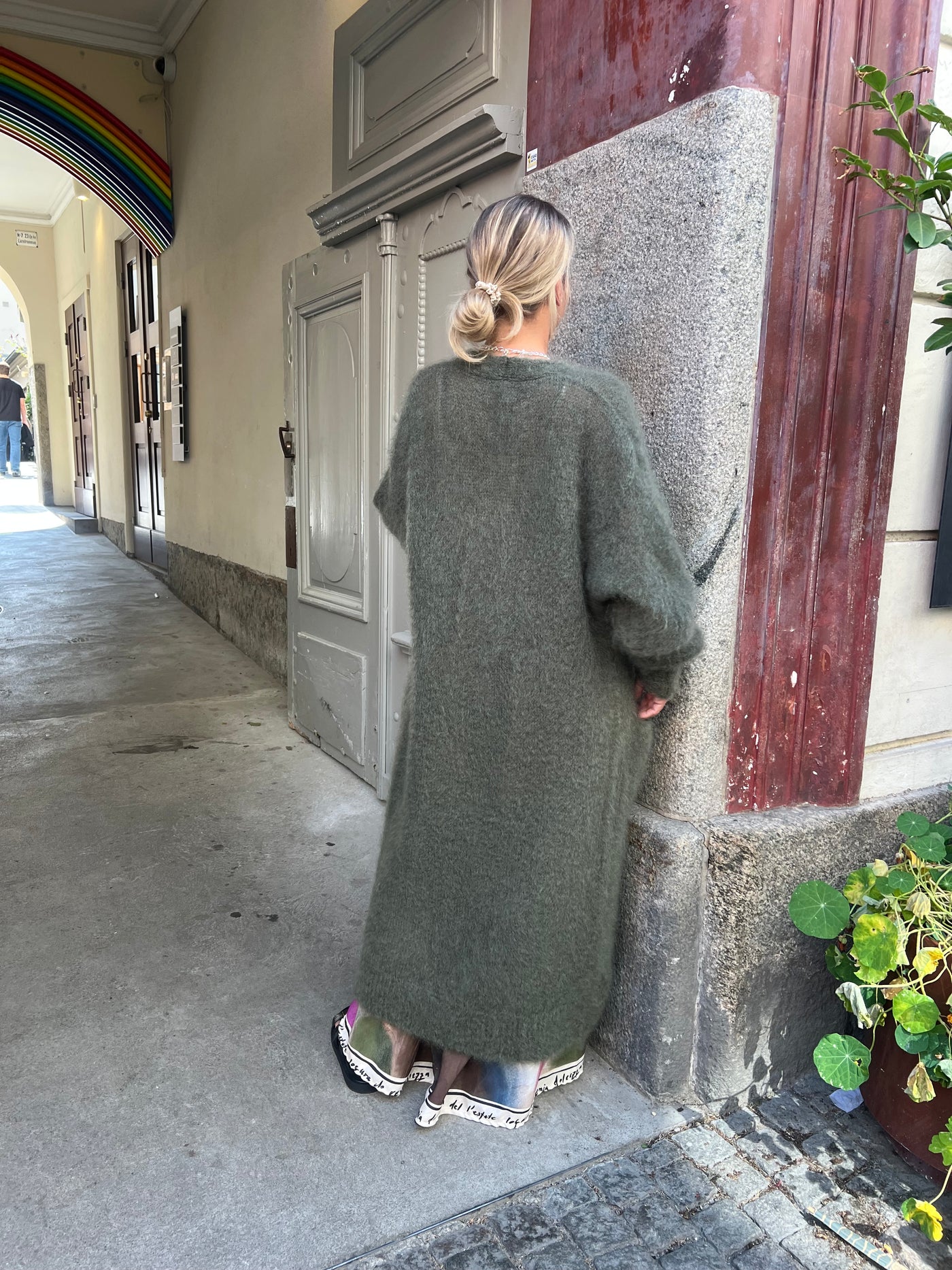 Roro mohair kofta Lång Green - 22313