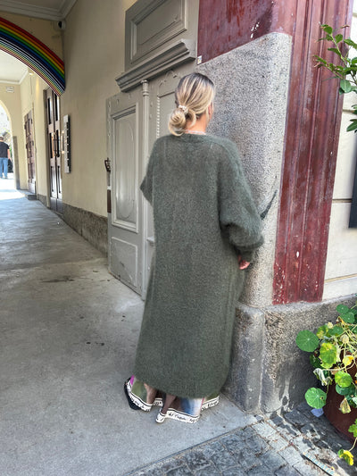 Roro mohair kofta Lång Green - 22313