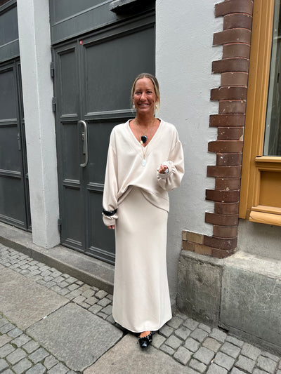Karolina jersey skirt Cream