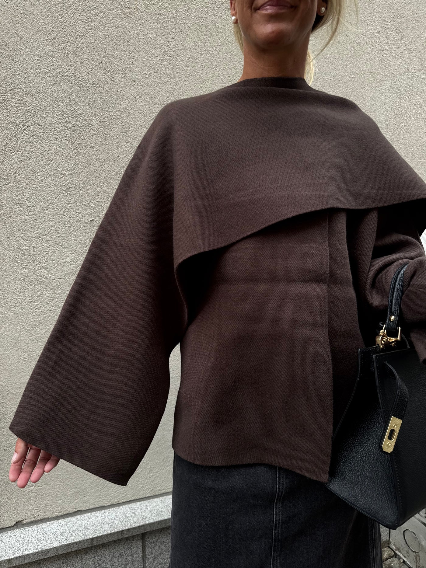 Carrie Cape Cardigan Brown H888