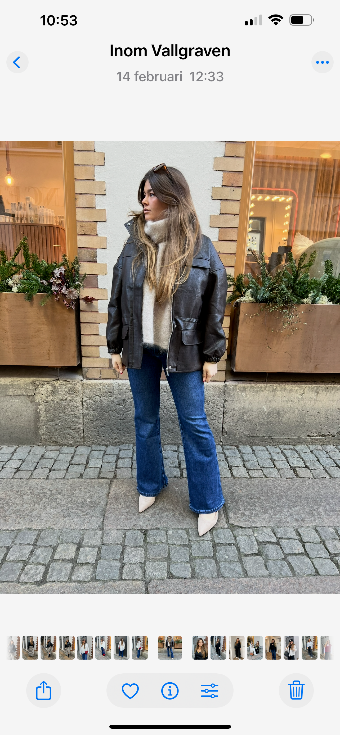 Brown leather trench - 2180-10