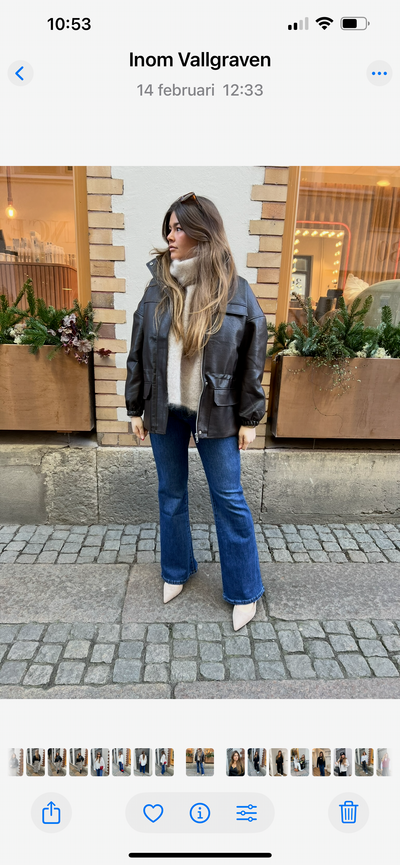 Brown leather trench - 2180-10
