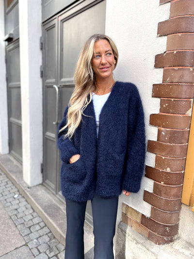 Roro mohair kofta marinblå - 22023