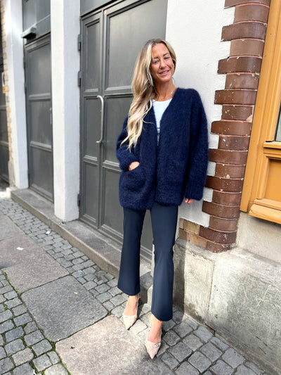 Roro mohair kofta marinblå - 22023