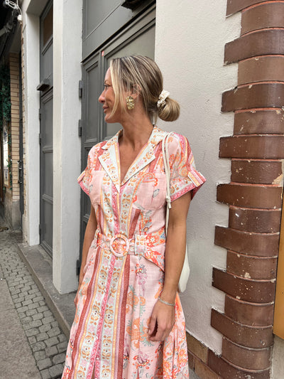 Shirt dress flower pink