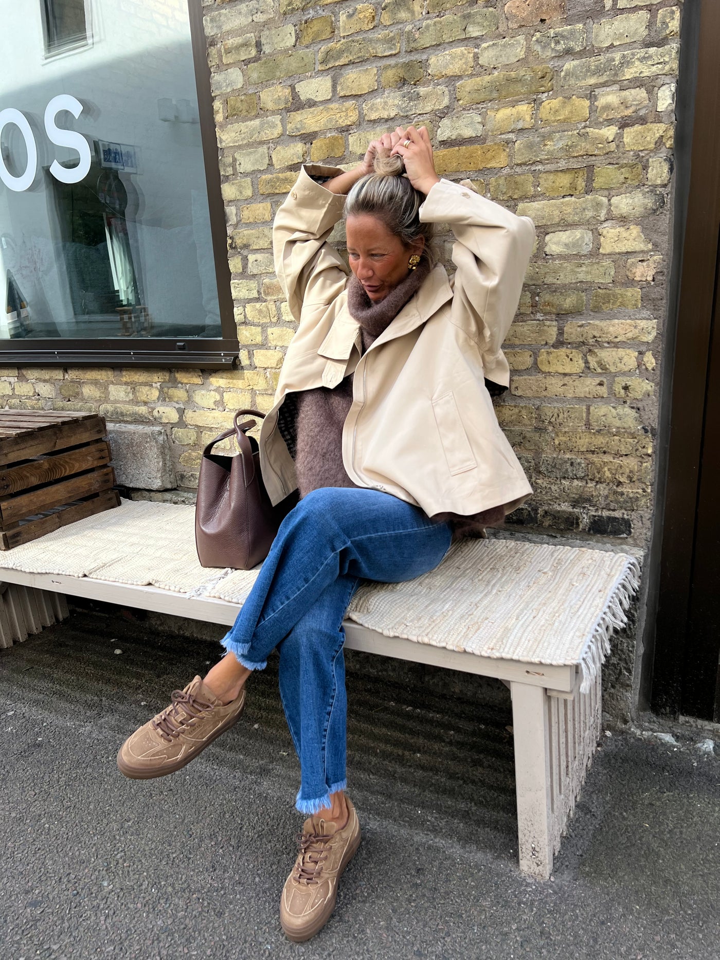 Drole trench beige