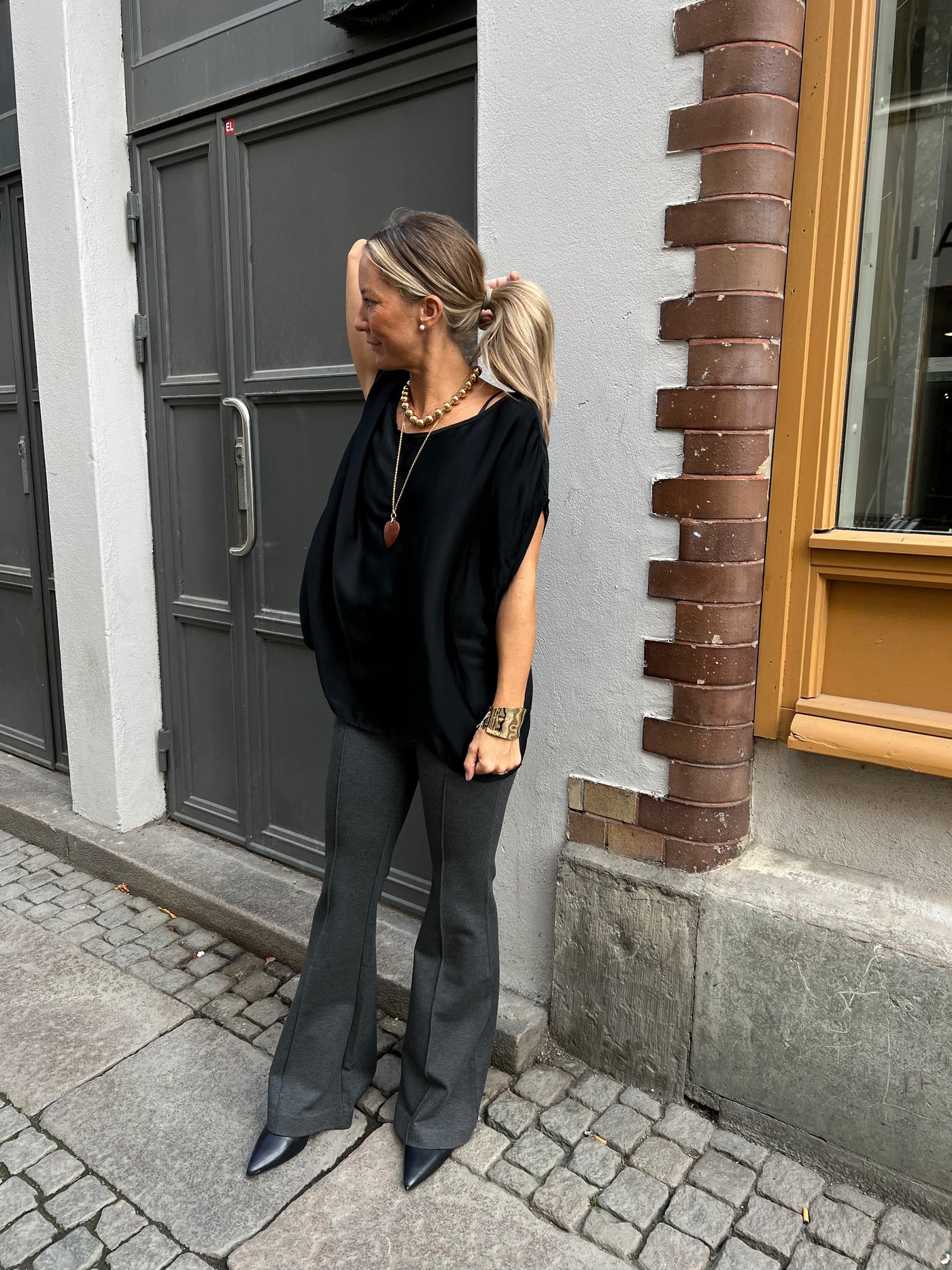 ANDY SILK BLOUSE black