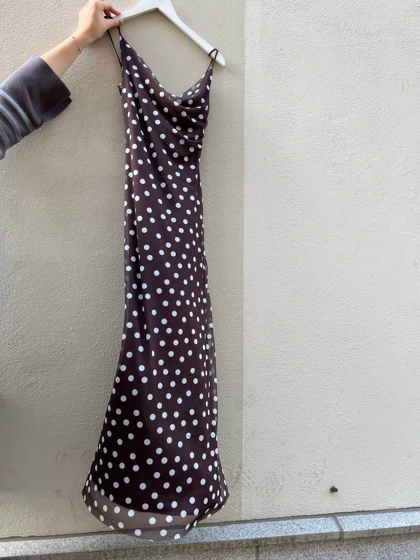 Dott dress brown