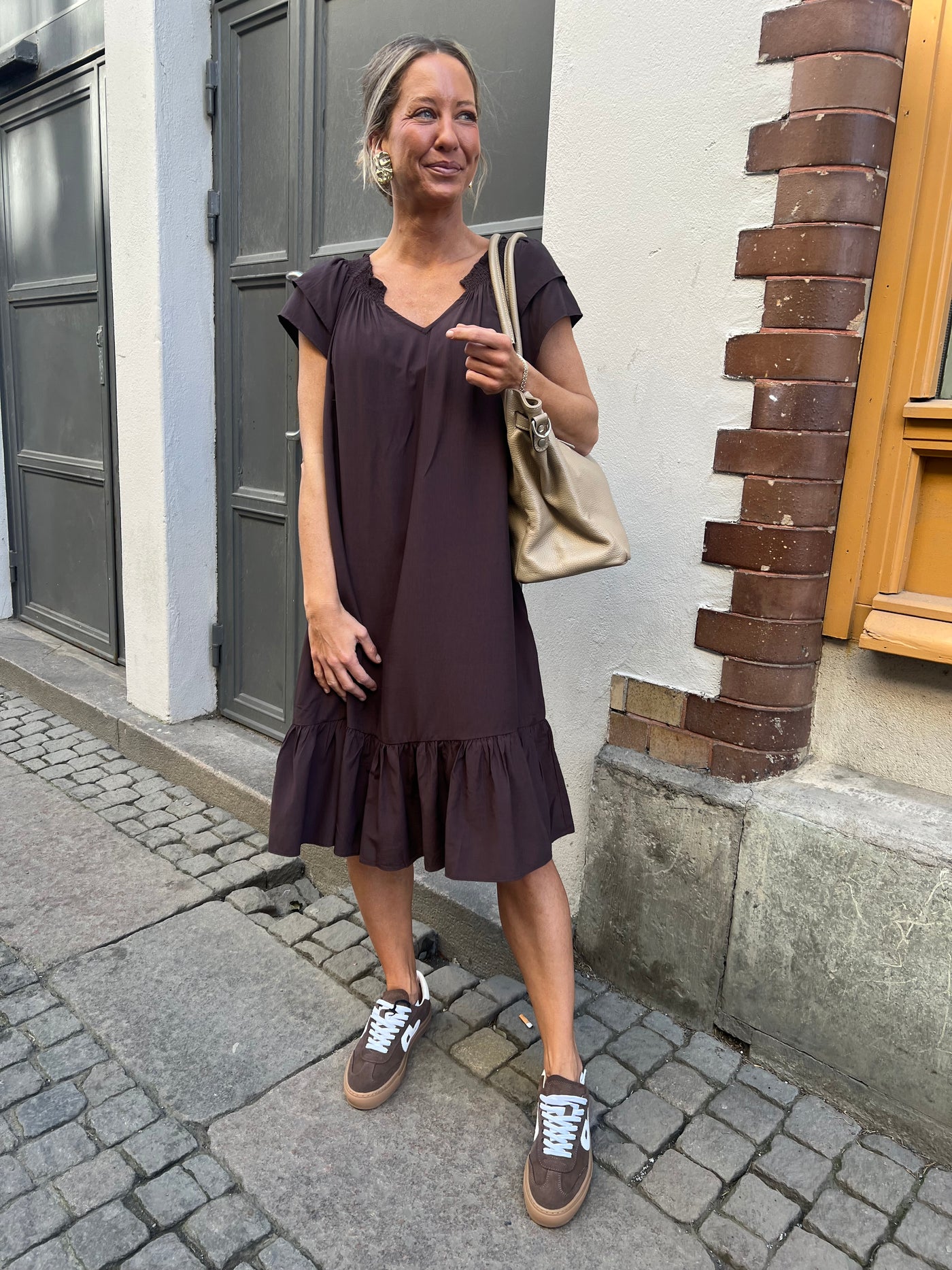 SunriseCC Crop dress mocca lev 7 dgr