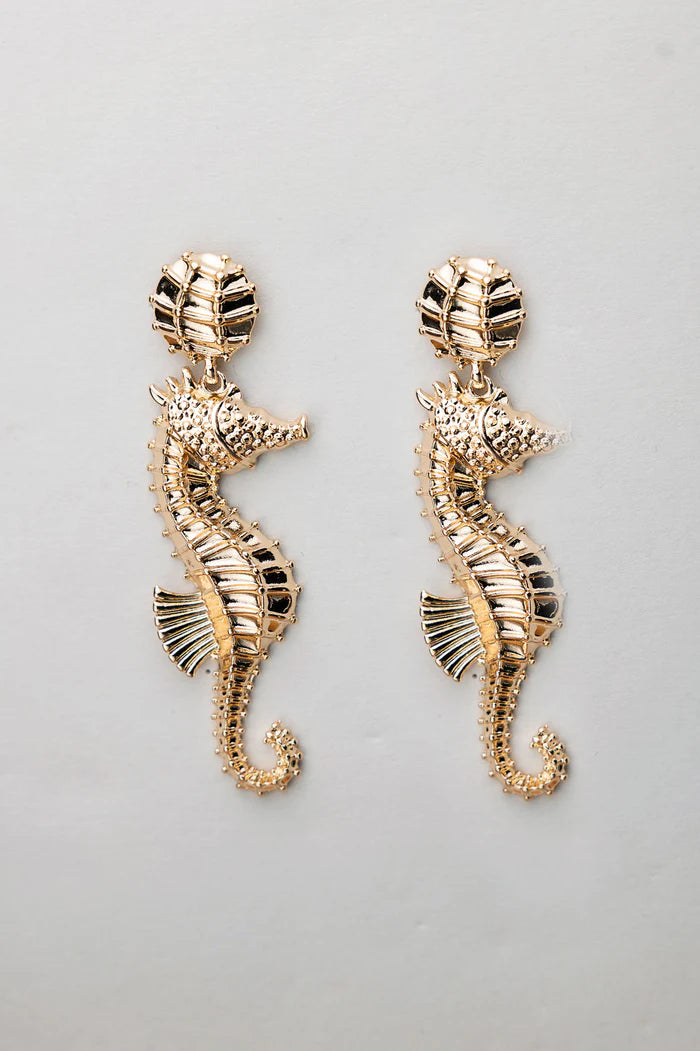 SEAHORSE EARRINGS GOLD/SILVER
