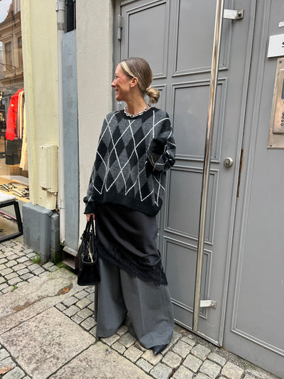 Copper rutig tröja svart / grå