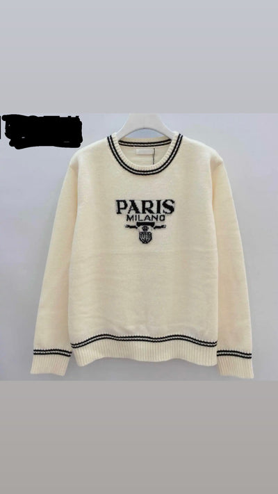 Paris Milano lång ärm vit/svart