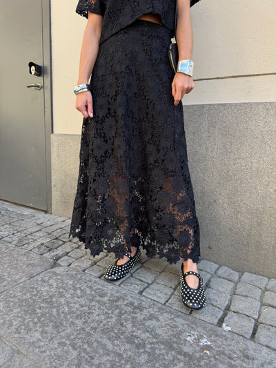 Lace Skirt Mimmi Svart