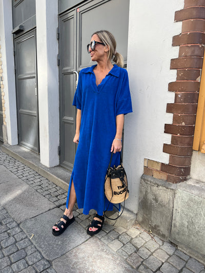 Frotté dress cobolt