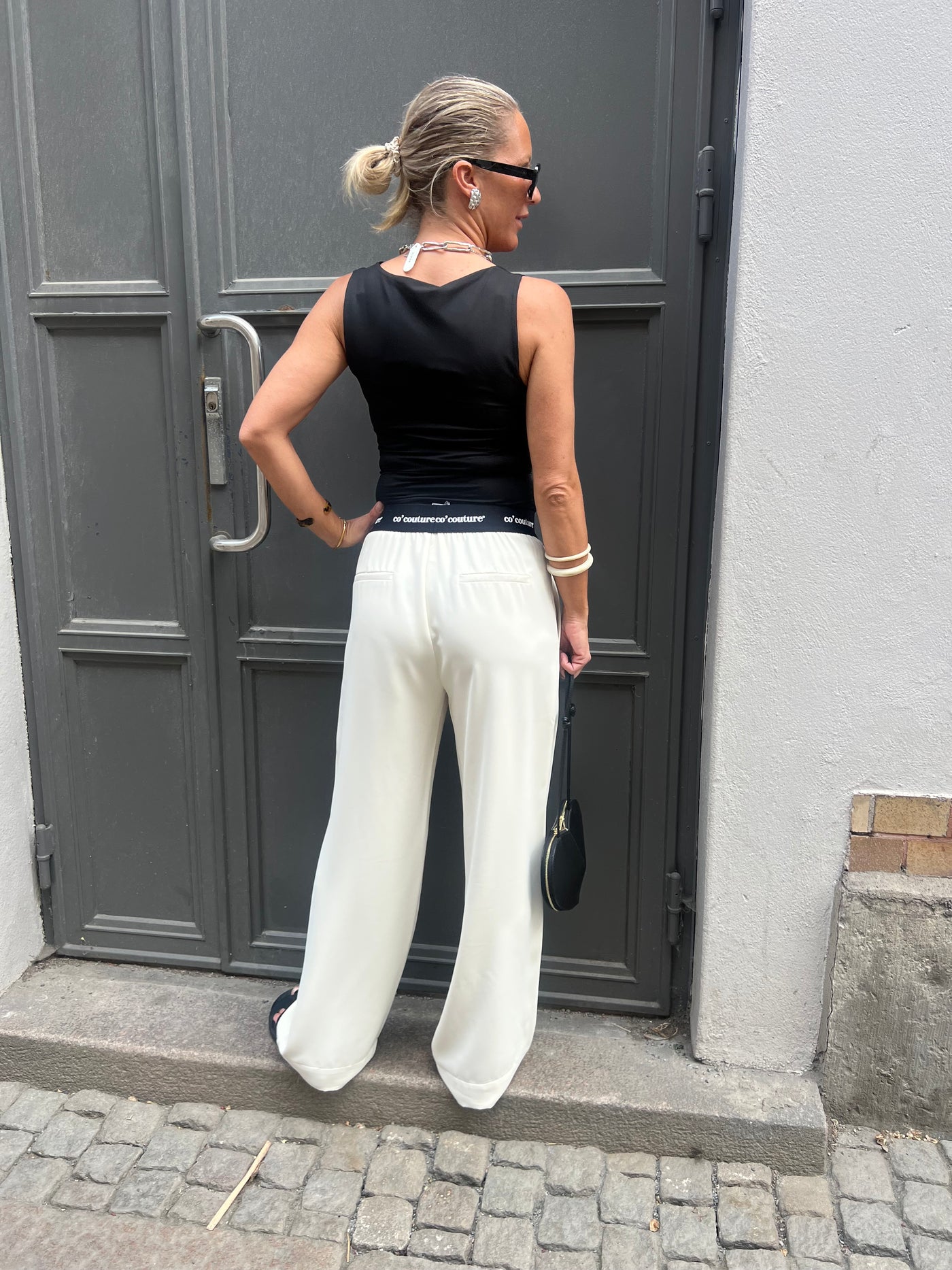Amina CC logo pant offwhite