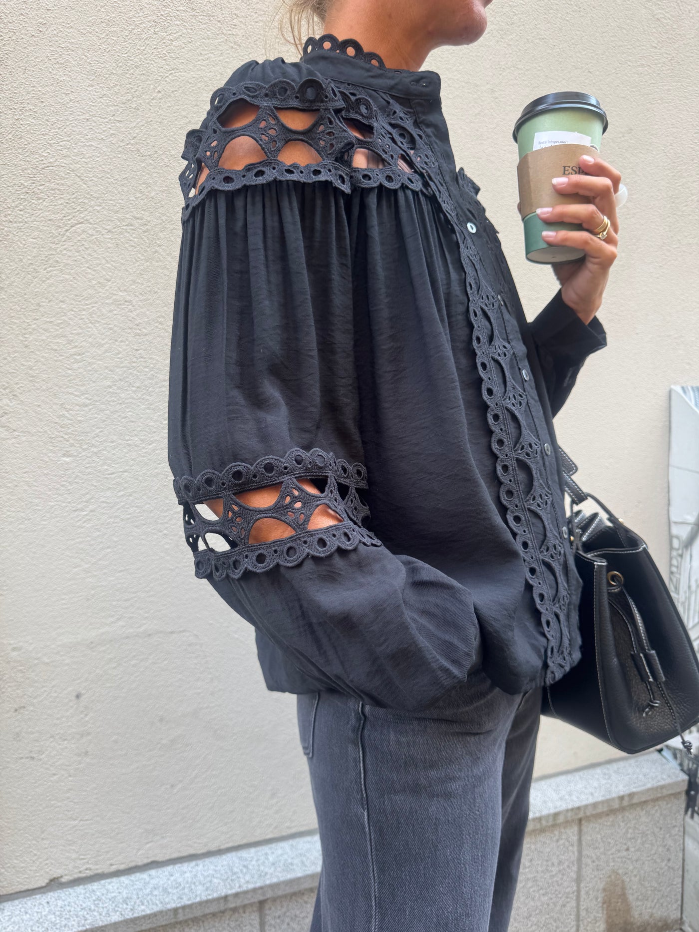 Johanna lace blouse Black 5868